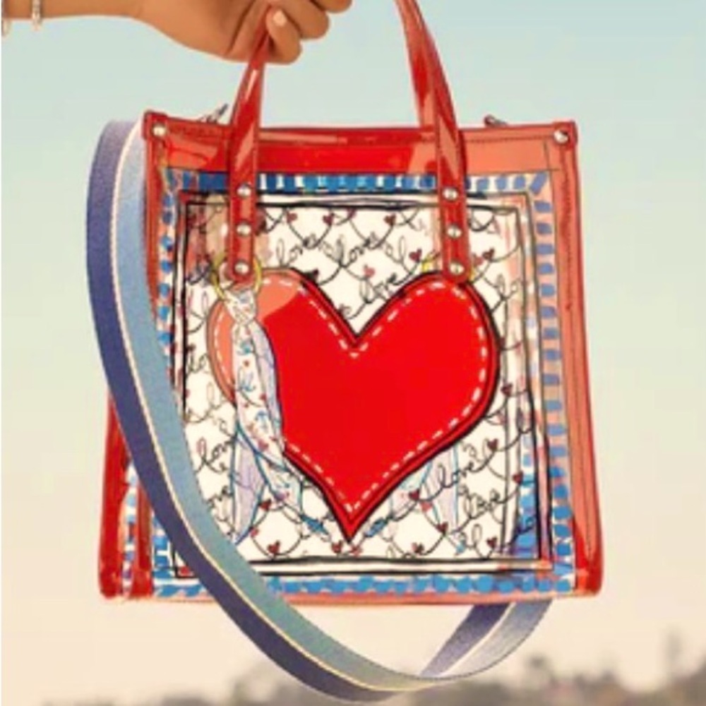 Brighton Red Heart-Accent Clear Tote Bag